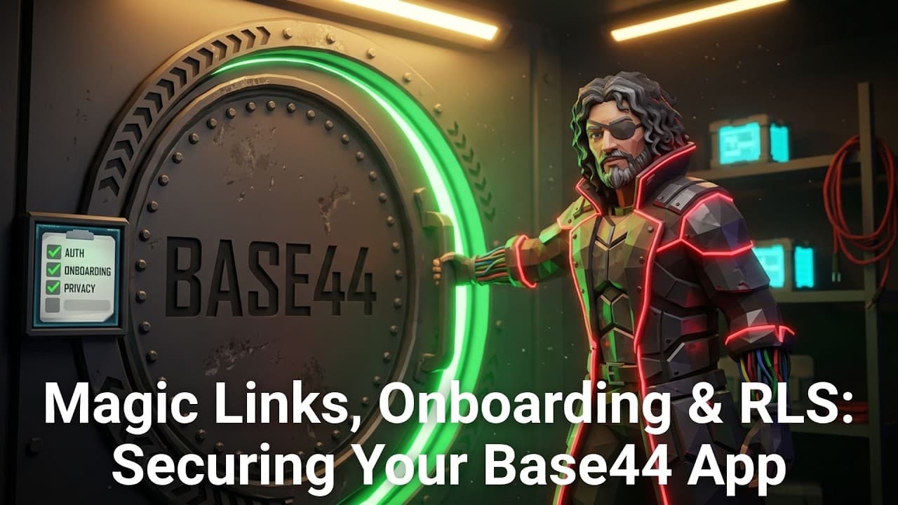Magic Links, Onboarding & RLS: Securing Your Base44 App – Part 3