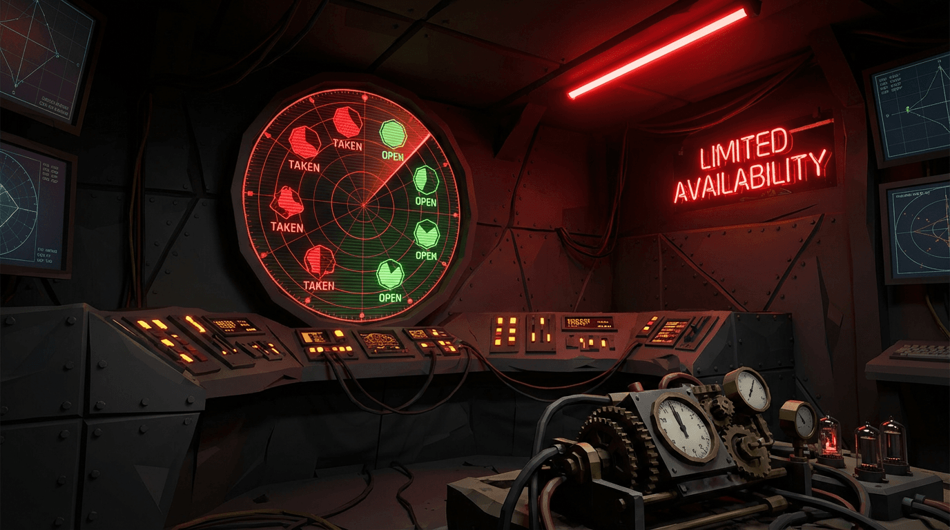 Limited availability radar — only a few slots remain