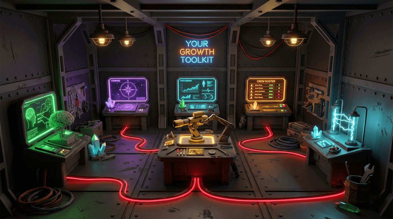 Your growth toolkit — six specialised workstations for every challenge