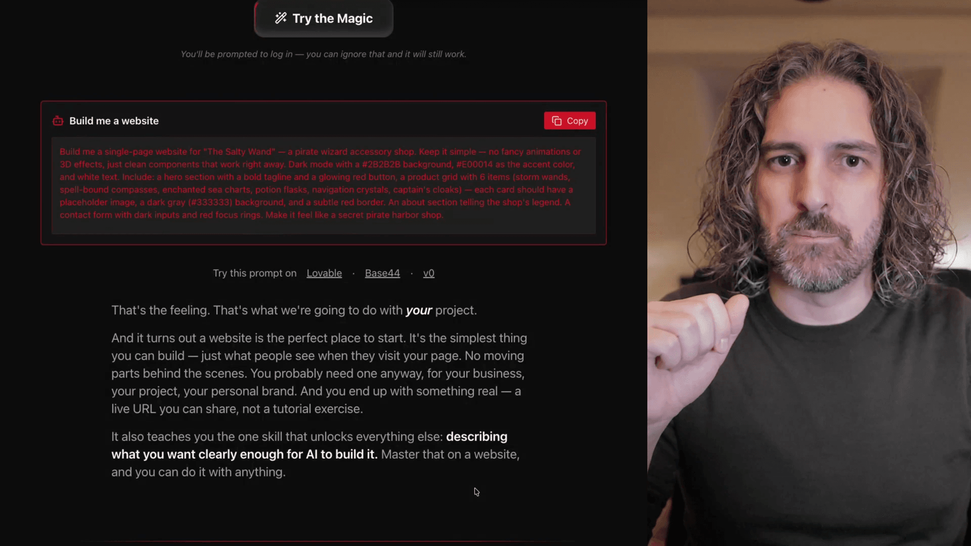 The Vibe Hackathon Cologne landing page — built in two hours with AI. 10 sections, custom design, Stripe checkout, and a Matrix-inspired hero.