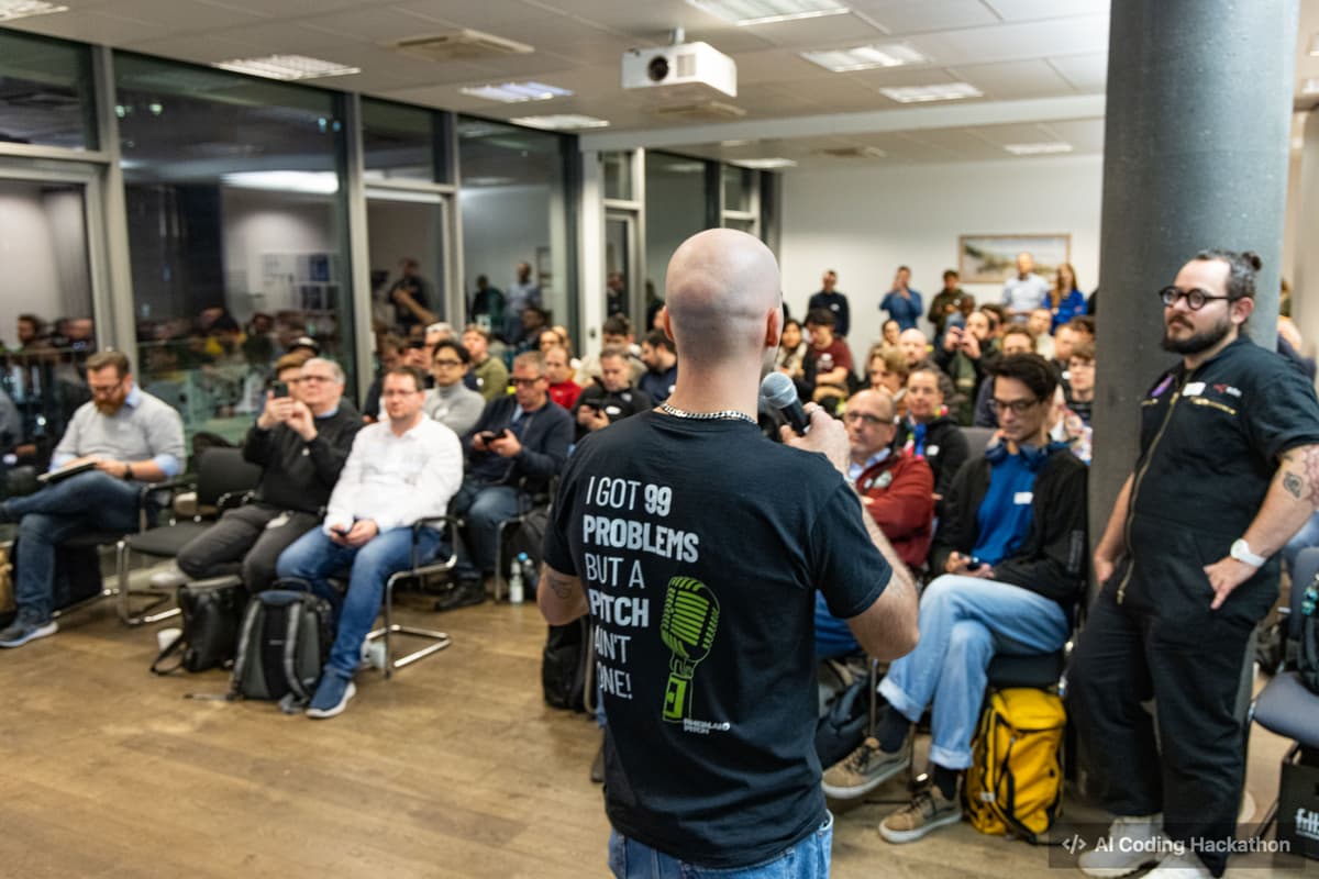 Co-presenters discussing on stage