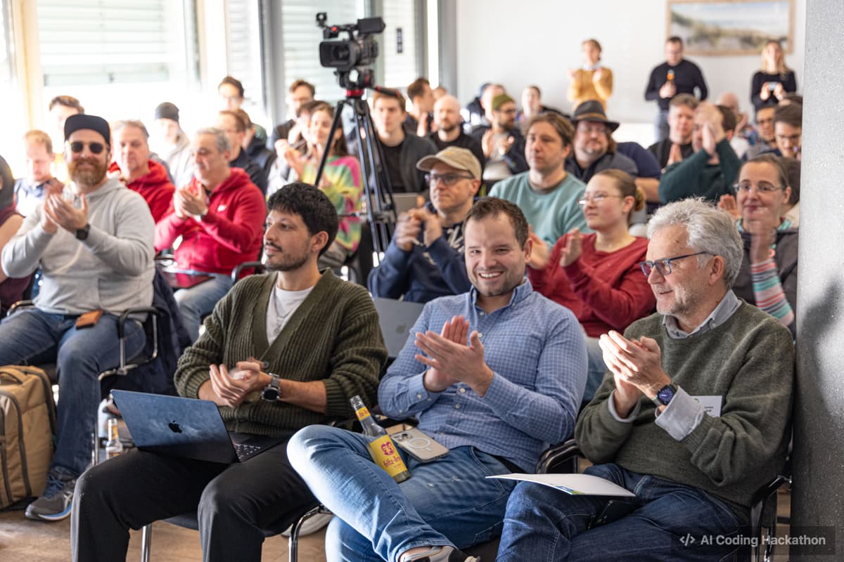 Panelists applauding during discussion